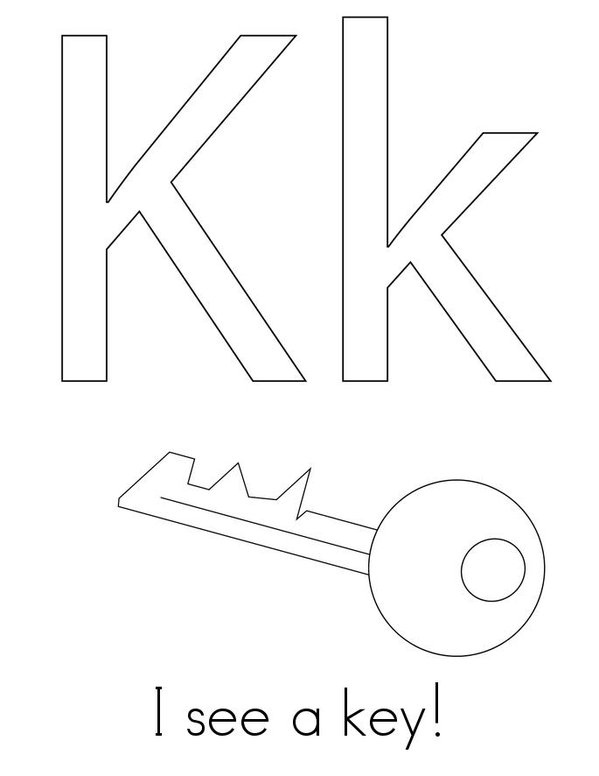 Letter K Words Mini Book - Sheet 1
