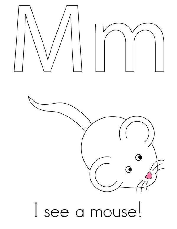 Letter M Words Mini Book - Sheet 1