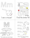 Letter M Words Book