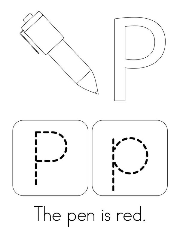 Letter P Words Mini Book - Sheet 3