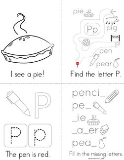 Letter P Words Book