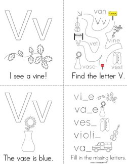 Letter V Words Book