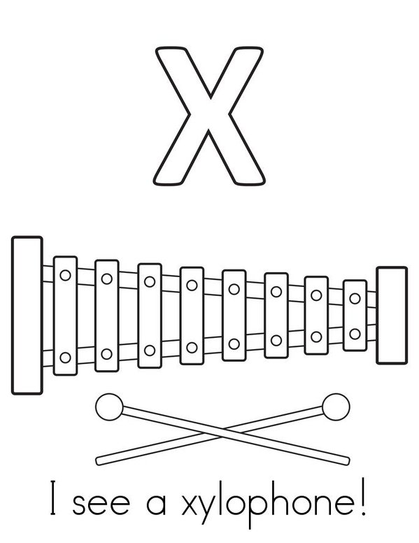 Letter X Words Mini Book - Sheet 1