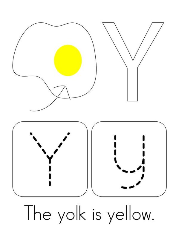 Letter Y Words Mini Book - Sheet 3