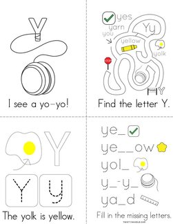 Letter Y Words Book