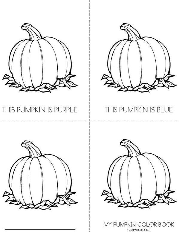 Pumpkin Colors Mini Book - Sheet 2