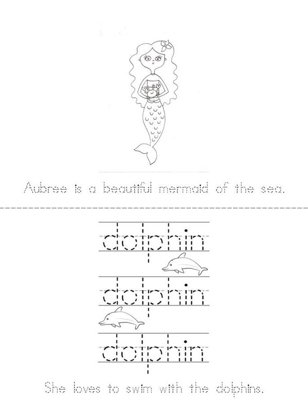 Aubree's Underwater Adventure Mini Book - Sheet 1