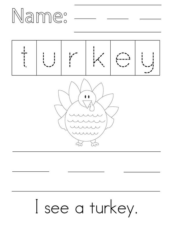 Thanksgiving Writing Mini Book - Sheet 1