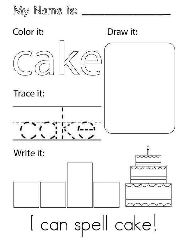 Cake Mini Book - Sheet 2