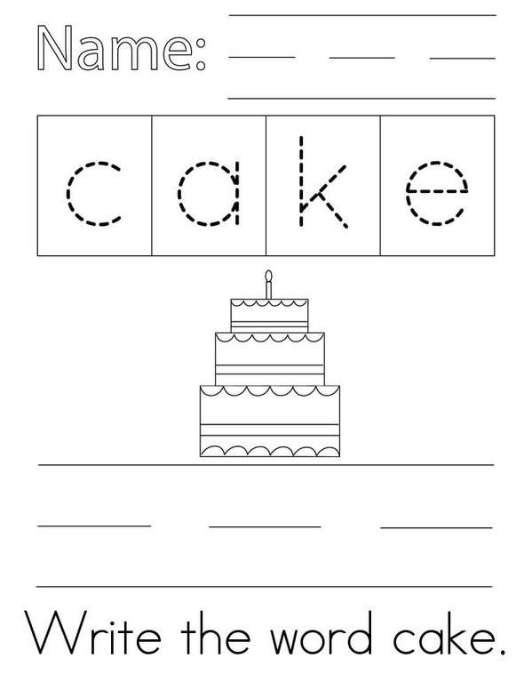 Cake Mini Book - Sheet 3
