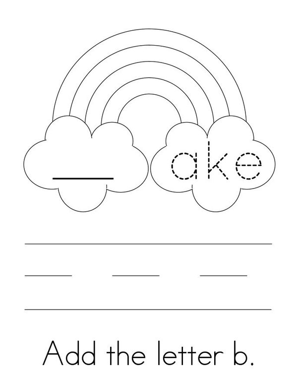 Add a letter- Make an AKE word Mini Book - Sheet 3