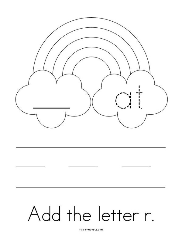 Add a letter- Make an AT word Mini Book - Sheet 4