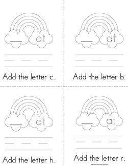 Add a letter- Make an AT word Book