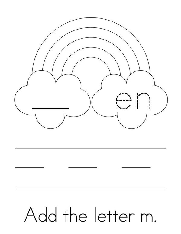 Add a letter- Make an EN word Mini Book - Sheet 3