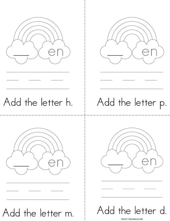 Add a letter- Make an EN word Mini Book