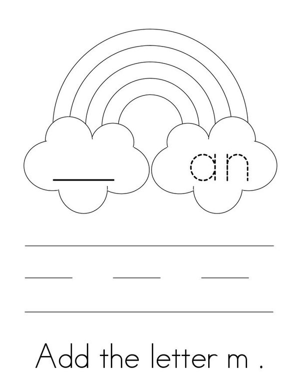 Add a letter- Make an AN word Mini Book - Sheet 3