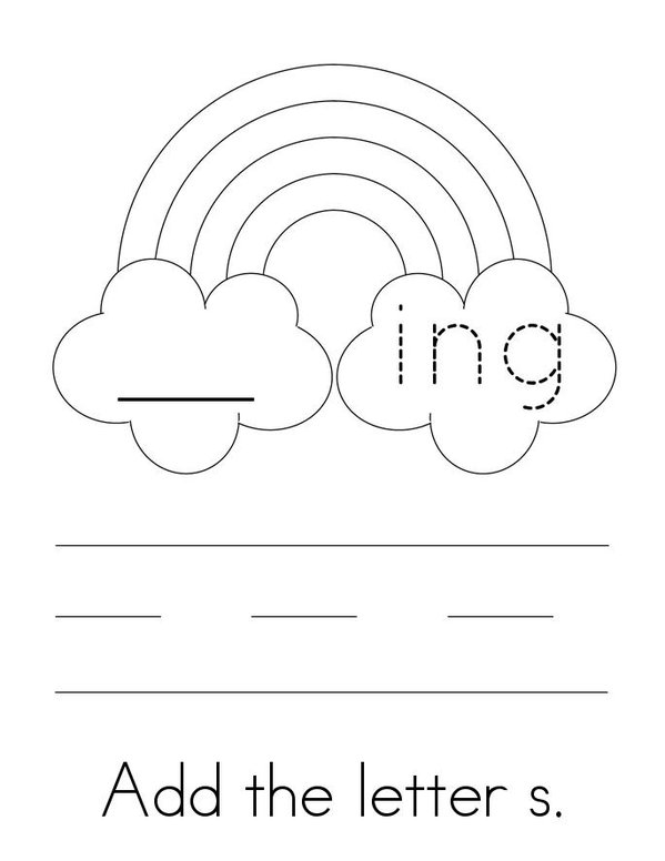 Add a letter- Make an ING word Mini Book - Sheet 1