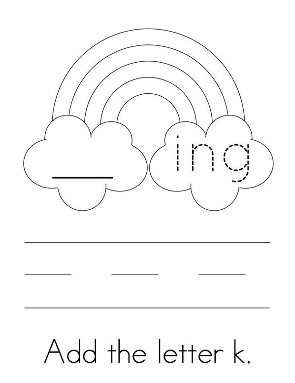 Add a letter- Make an ING word Mini Book - Sheet 3