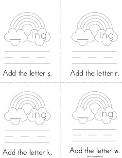 Add a letter- Make an ING word Book