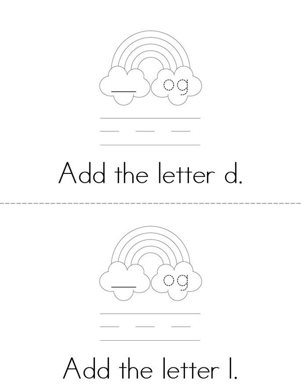 Add a letter- Make an OG word Mini Book - Sheet 1
