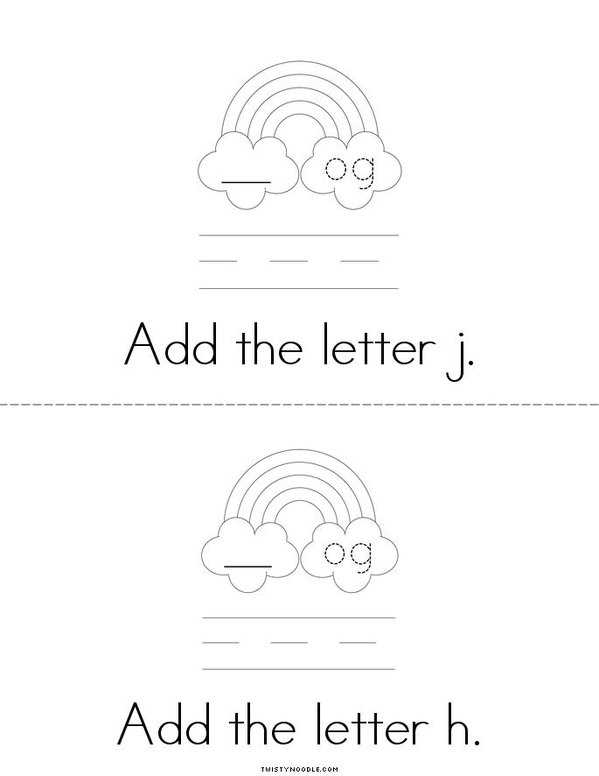 Add a letter- Make an OG word Mini Book - Sheet 2