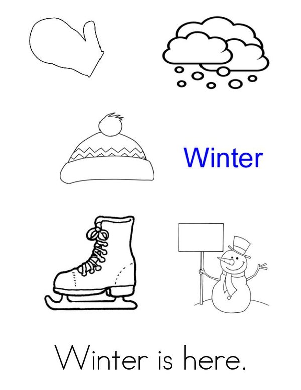 Winter is here! Mini Book - Sheet 1