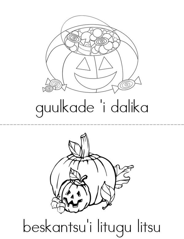 Halloween Mini Book - Sheet 1