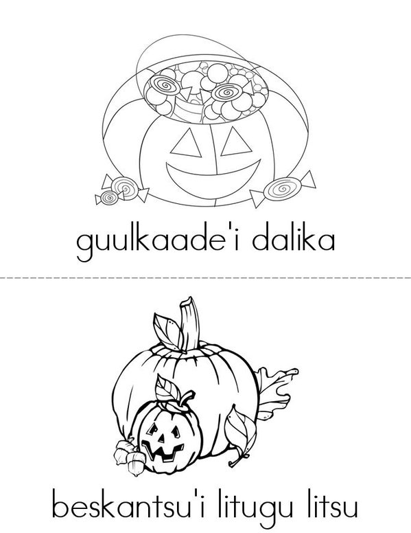 Halloween Mini Book - Sheet 1