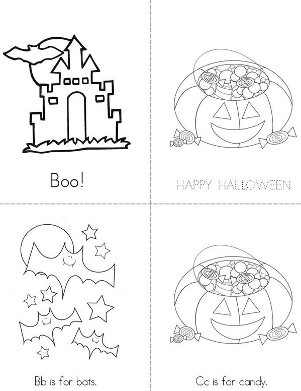 Happy Halloween Mini Book - Sheet 1