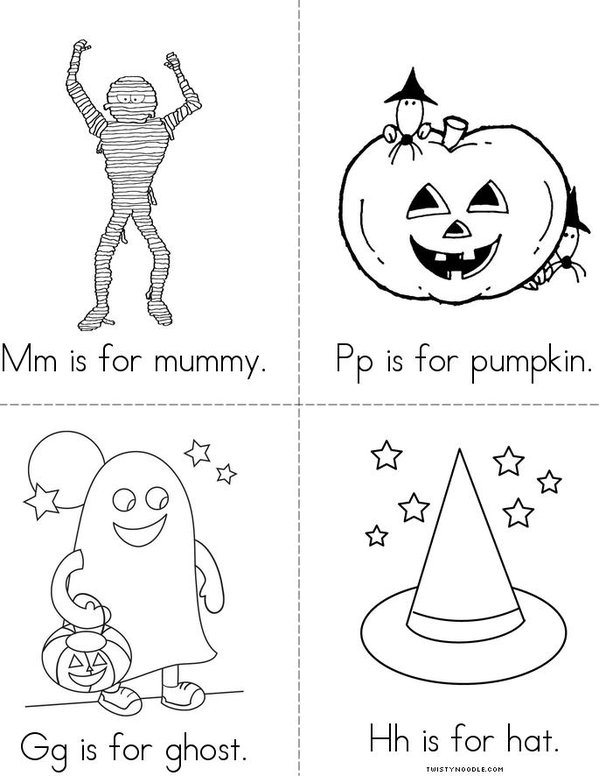 Happy Halloween Mini Book - Sheet 2