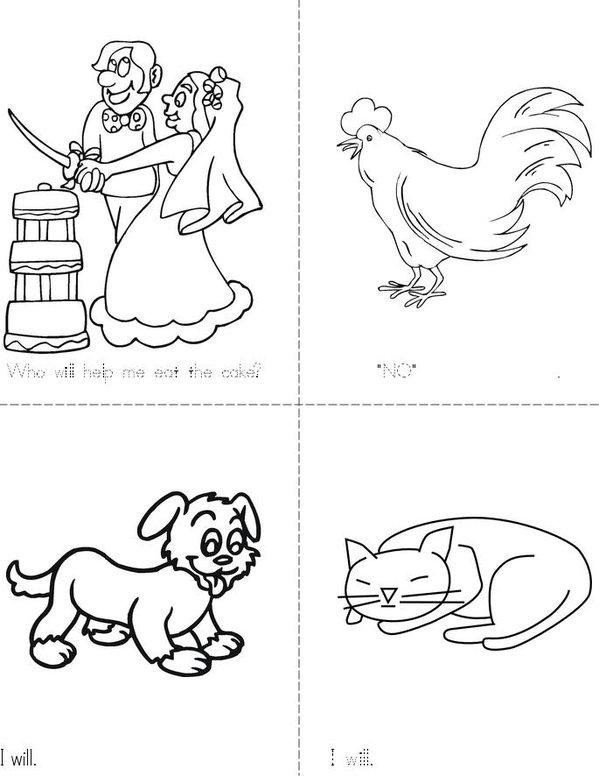 The Little Red Hen Mini Book - Sheet 2