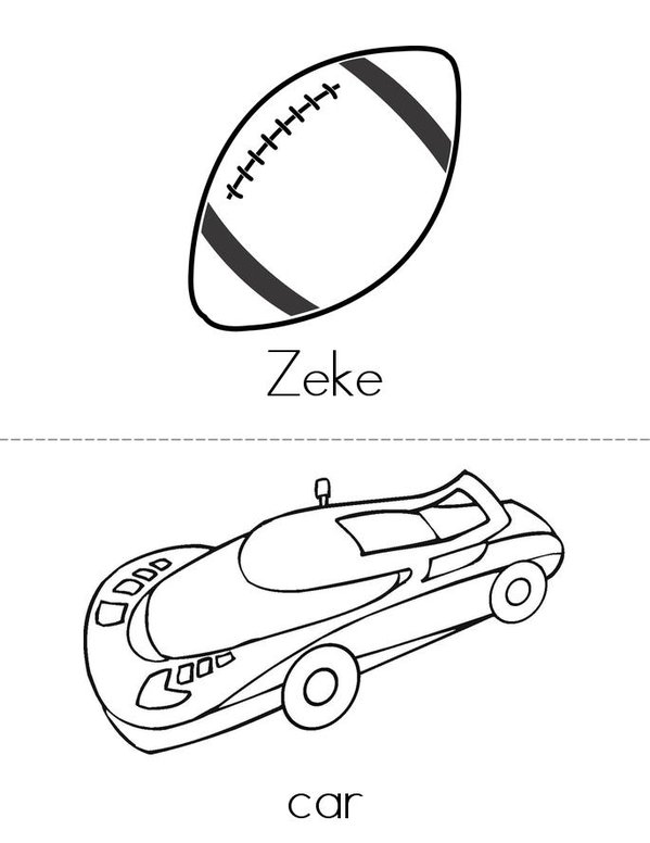 Zeke Snyder Mini Book - Sheet 1