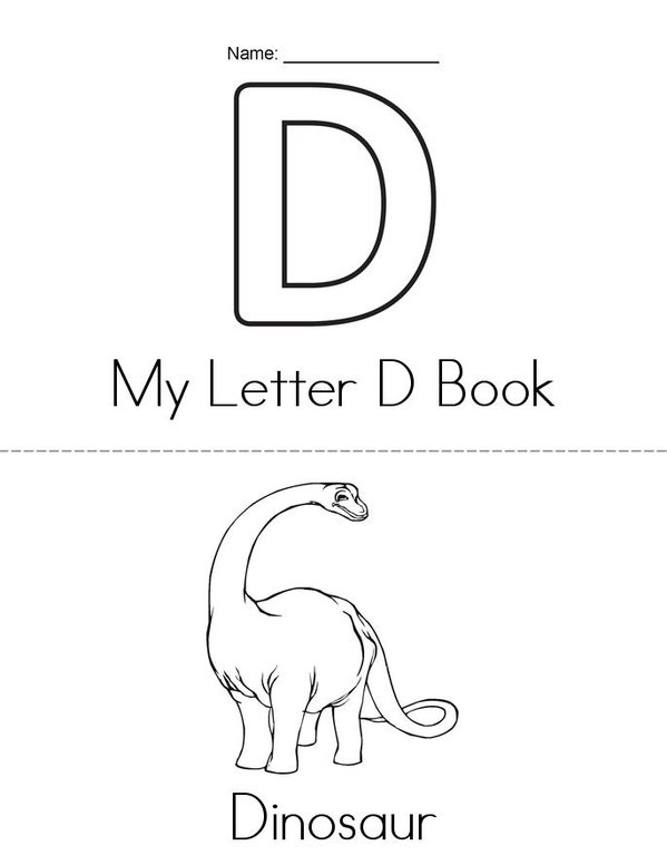 M Letter Dd Book Mini Book - Sheet 1