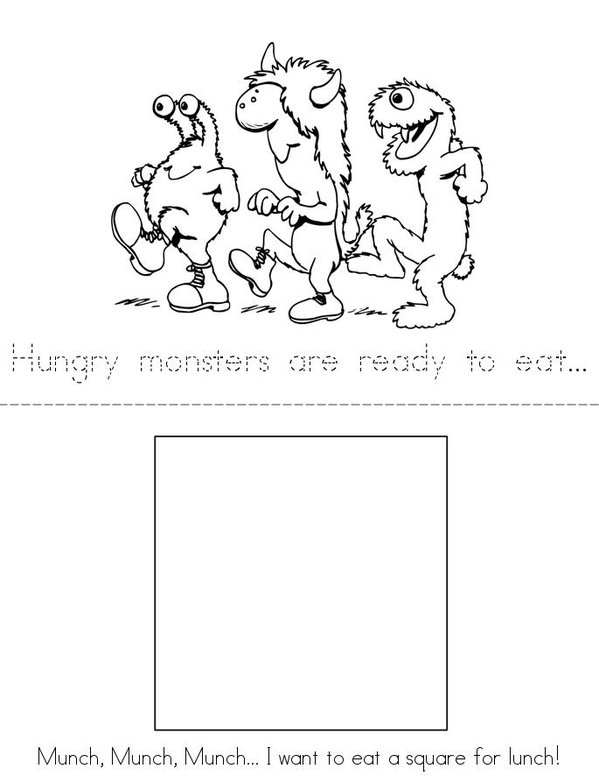 Shape Monsters Mini Book - Sheet 1