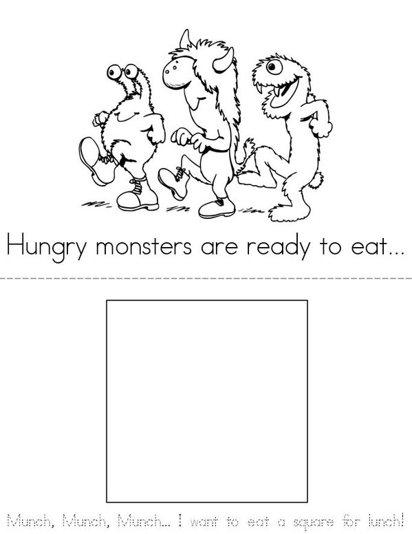 Shape Monsters Mini Book - Sheet 1