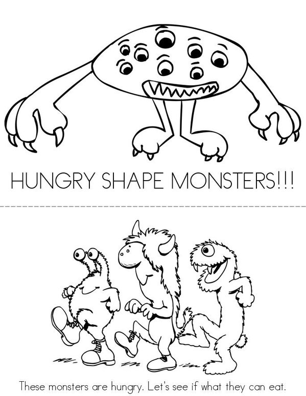 Shape Monsters Mini Book - Sheet 1