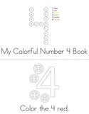 Colorful Number 4 Book