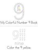 Colorful Number 9 Book