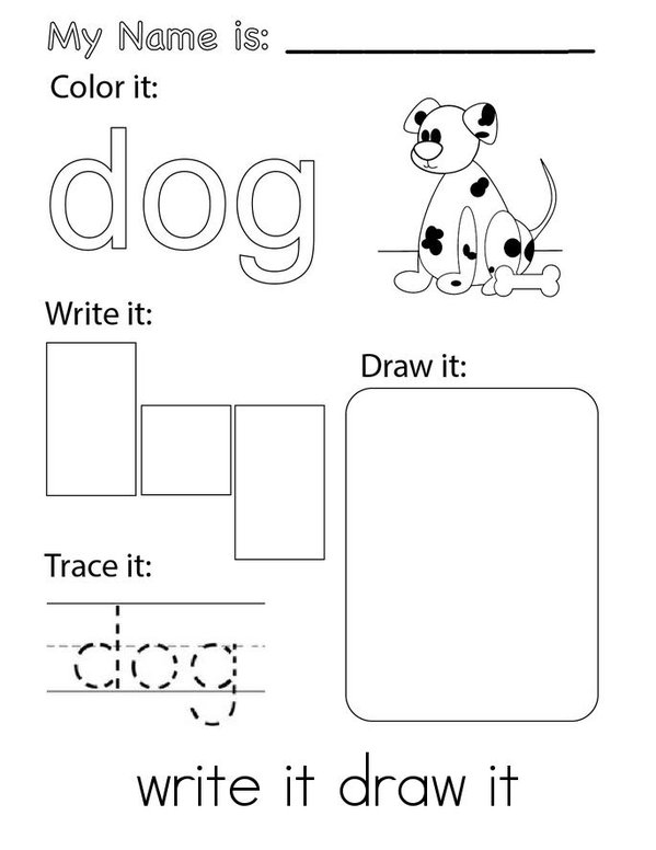 The dog book Mini Book - Sheet 3