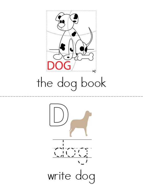 The dog book Mini Book - Sheet 1