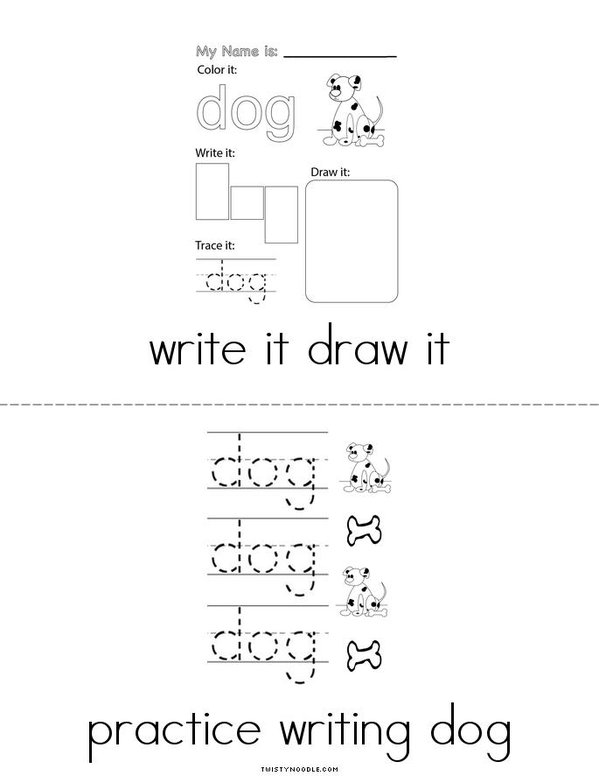 The dog book Mini Book - Sheet 2