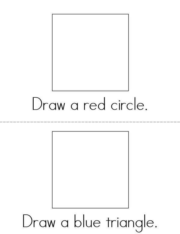 I can draw shapes! Mini Book - Sheet 1