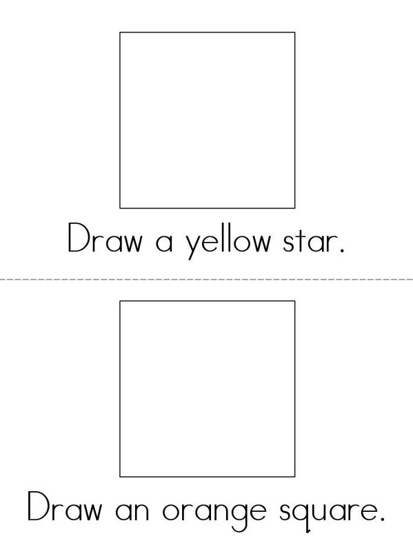 I can draw shapes! Mini Book - Sheet 2