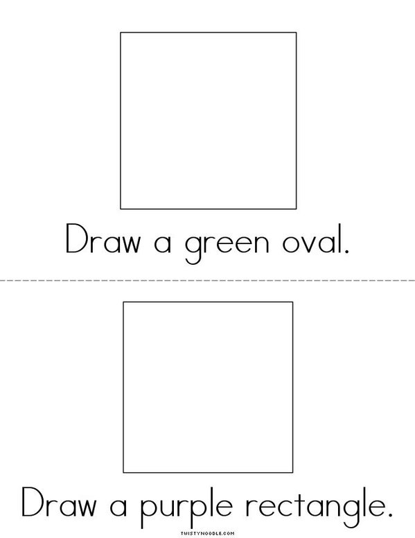 I can draw shapes! Mini Book - Sheet 3