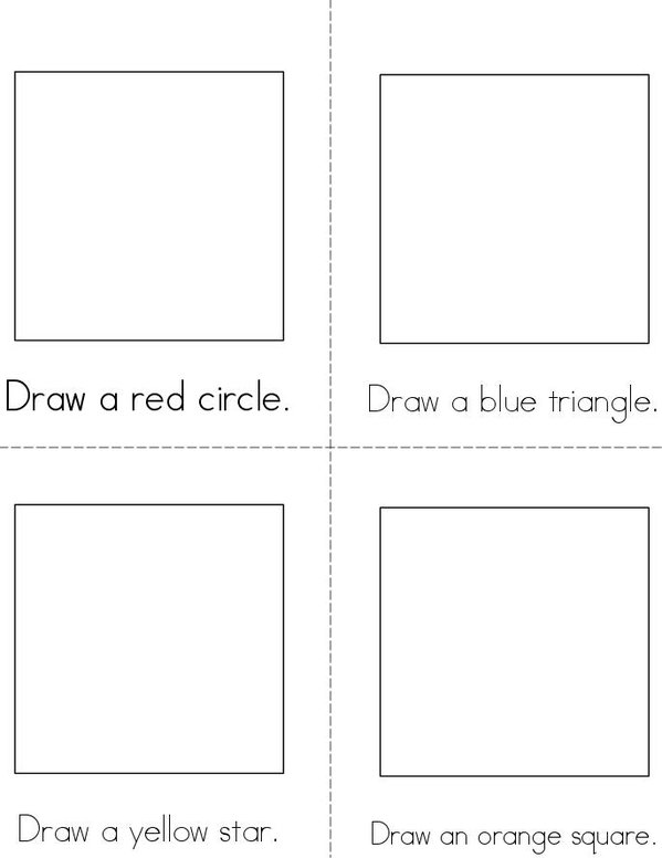 I can draw shapes! Mini Book - Sheet 1