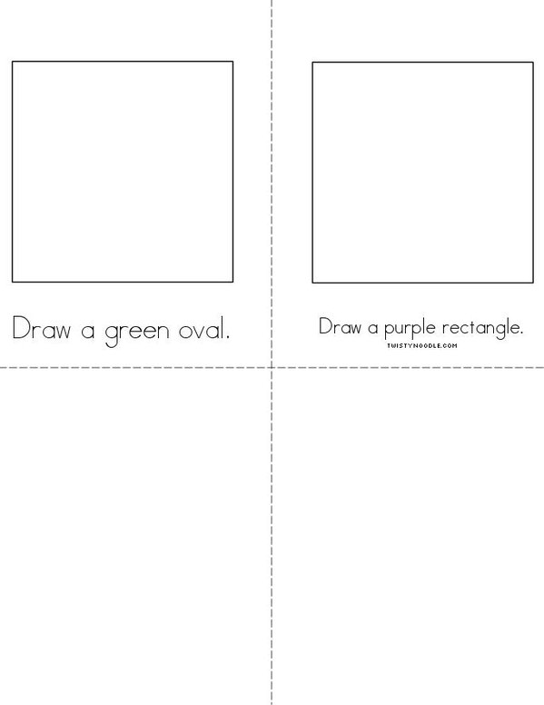 I can draw shapes! Mini Book - Sheet 2