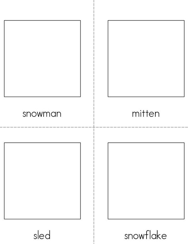 My Winter Drawing Book Mini Book - Sheet 1
