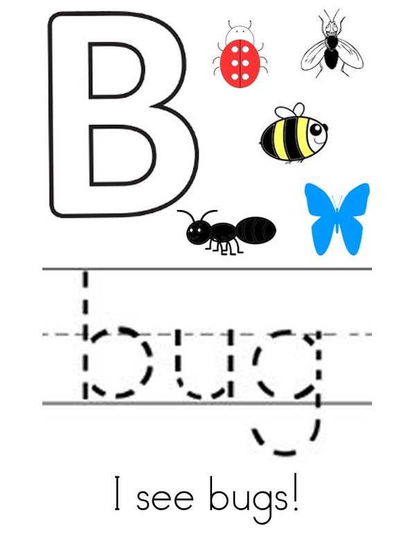 I see bugs! Mini Book - Sheet 1