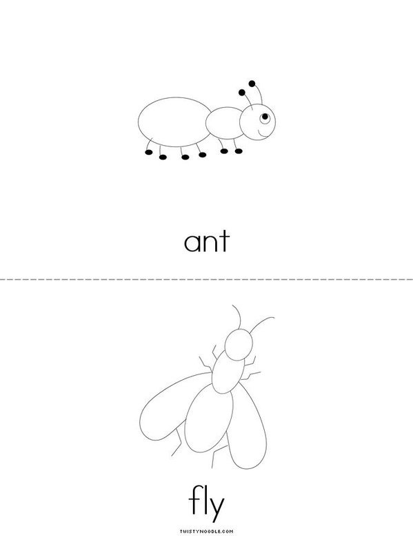 I see bugs! Mini Book - Sheet 3