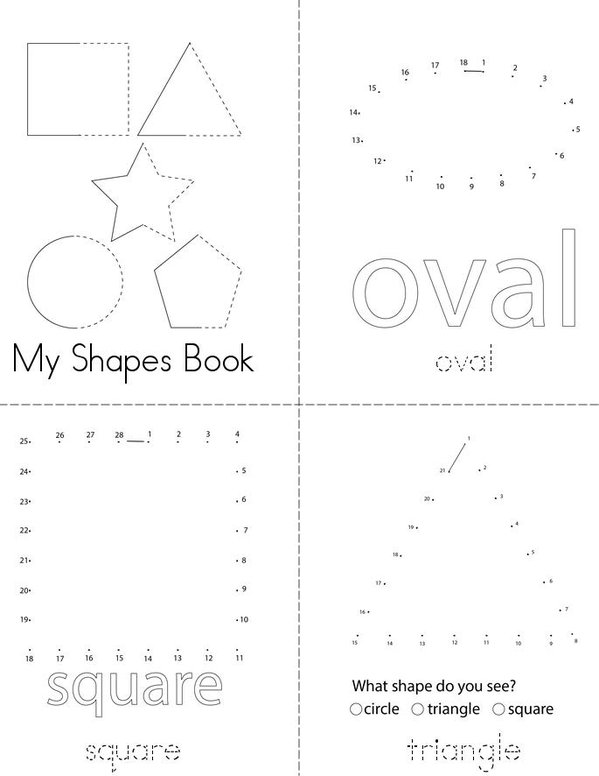 Shape Dot to Dot Mini Book - Sheet 1